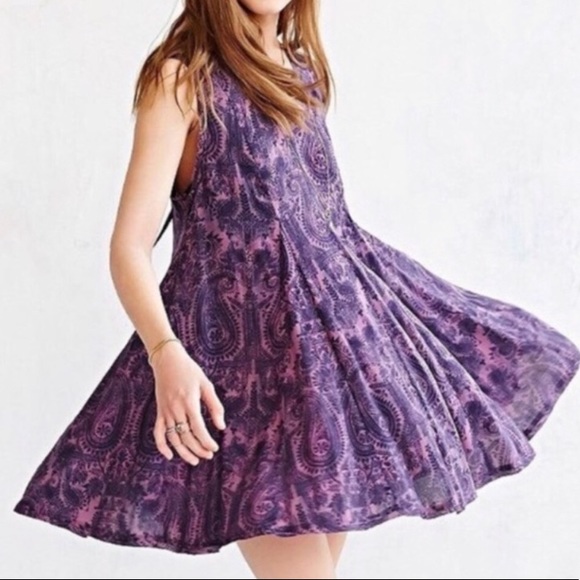 RARE Free People Dress 💜🖤 - Picture 2 of 5